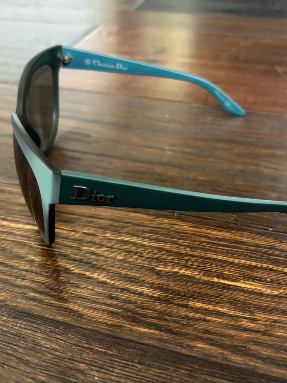 Dior Paname Sunglasses Light Blue Green Frames Authentic Scratched For Parts
